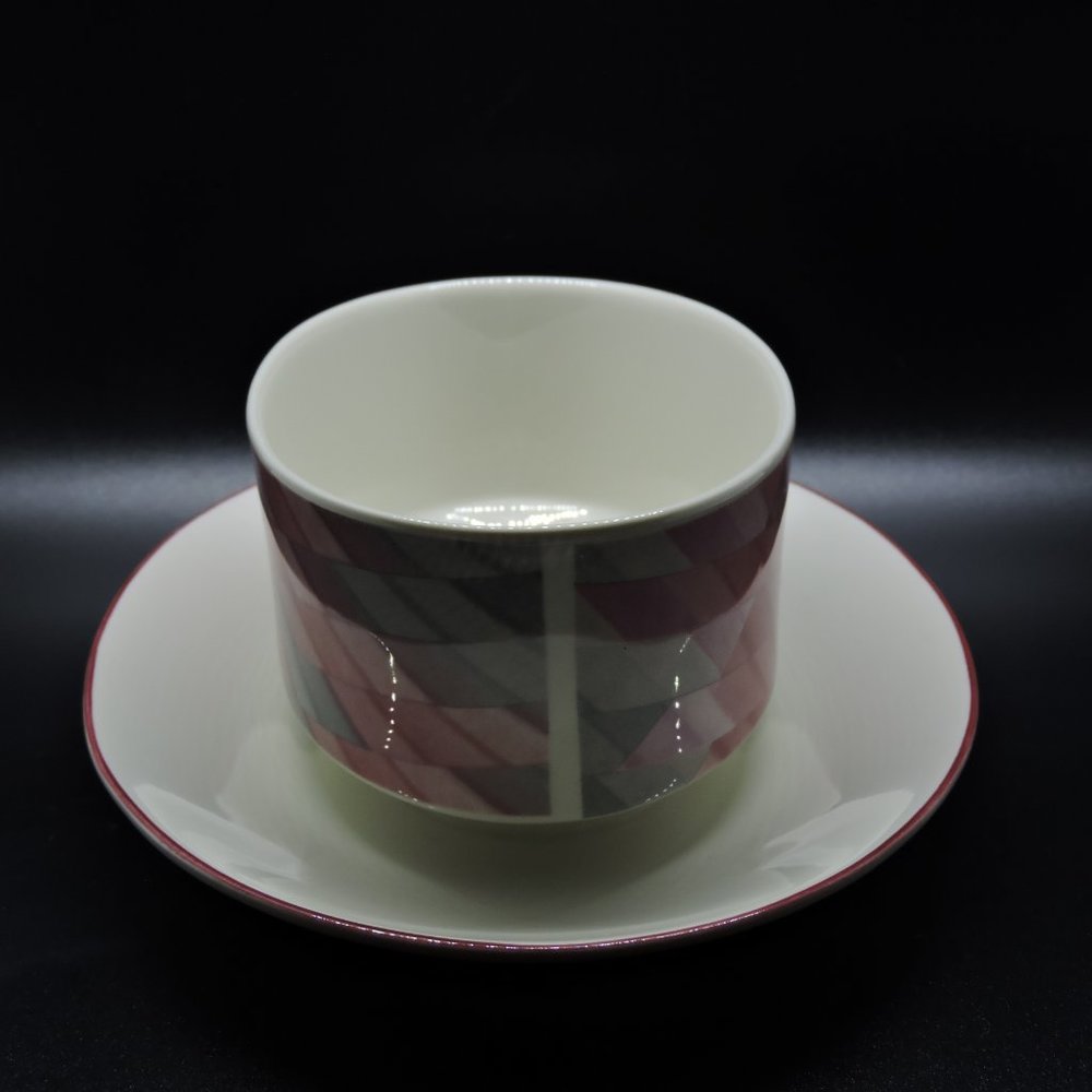 Villeroy & Boch VITRO-Porcelain Attached Gravy Dish Underplate Collage Pattern - Picture 4 of 10